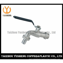 Nickel-Plating Brass Water Faucet with Iron Handle (YS4003)